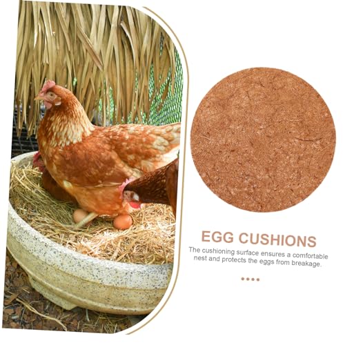Outanaya 4pcs Natural Coconut Coir Nest Pads for Chicken Coop Breathable Hand-Made Mats for Animals Bed Comfortable Liner for Garden Use Collection Support Thick - size: 30.00X30.00X0.50CM
