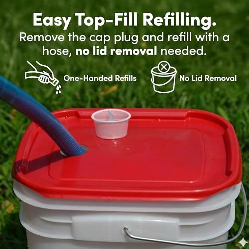 RentACoop Chicken 25lb No-Waste Feeder & 5 Gallon Automatic Waterer Set