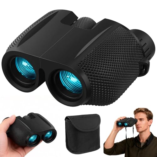 10x25 Compact Binoculars for Kids and Adults, Large View Small Binoculars for Bird Watching, Waterproof with Low Light Vision BAK4 Prism FMC Lens for Cruise Ship Travel Hunting