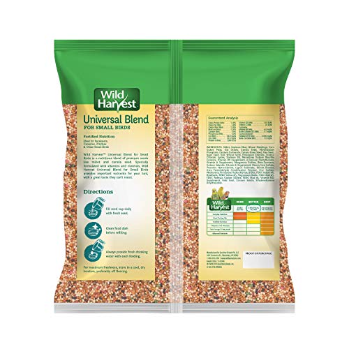 Wild Harvest Universal Blend for Small Birds 3 Pounds, Foritified Nutrition (Pack of 2) - size: 3 Pound (Pack of 2), style: Small Birds