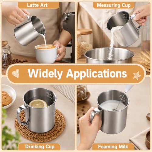 1.5 Cup Dog Food Scoop, Stainless Steel Dog Food Measuring Cup with Handle | Pet Food Scoop Cup for Dogs, Cats, Birds, Rabbits, for Dry Food and Treats