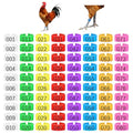 80 PCS Chicken Leg Bands, 1-80 Numbered Poultry Leg Bands 16mm Plastic Chicken Identification Rings, 8 Colors Coded Legs Band for Farmers Chickens Quail Chick Duck Bird