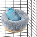 DBNESS Small Bird Nest for Cage, Removable Plush Parrot Hammock Warm Resting Perch Platform for Budgies Cockatiel Conure Parakeet Hamster Washable Breeding Sleeping Lay Eggs Nesting (Grey, S) - size: S