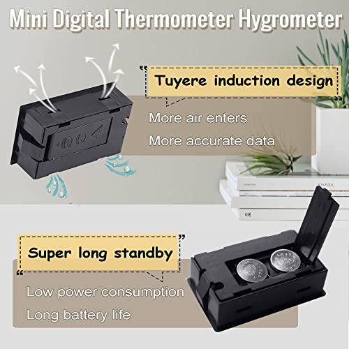 Humidity Gauge,Newlight66 Digital Hygrometer Indoor Outdoor Hygrometer Thermometer for Home Car Greenhouse（12 Pack