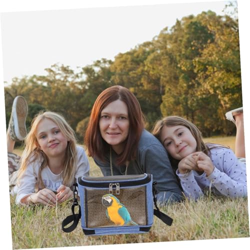 NUOBESTY Transparent Parrot Carrier Bag Capacity Portable Pet Bird Travel Pouch Handheld Outdoor Carrying Bag Breathable Scratch-Resistant Design for Travel