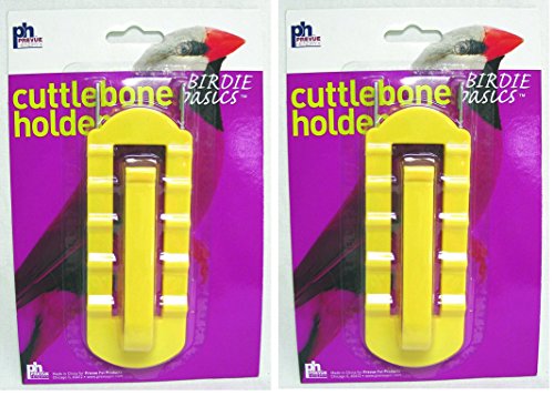 PH Prevue Hendryx 2 Pack Cuttlebone & Treat Holder for Birds