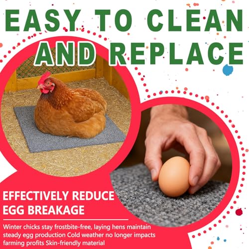 Chicken Nesting Pads, 16 Pack Nesting Pads for Chicken Coop, 10×10 Inch Washable Laying Box Pads for Chickens Coop, Reusable Chicken Laying Mats(10” x 10”,16 Pack)