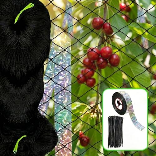 Bird Netting for Chicken Coop 25 X 50 Ft 1" Square Mesh Heavy Duty Chicken Run Netting Roof Cover Against Hawks, Eagles, Owls, UV Resistant, for Garden, Fruit Tree, Plant, Vegetable Protection - size: 1 inch mesh - 25 x 50 ft