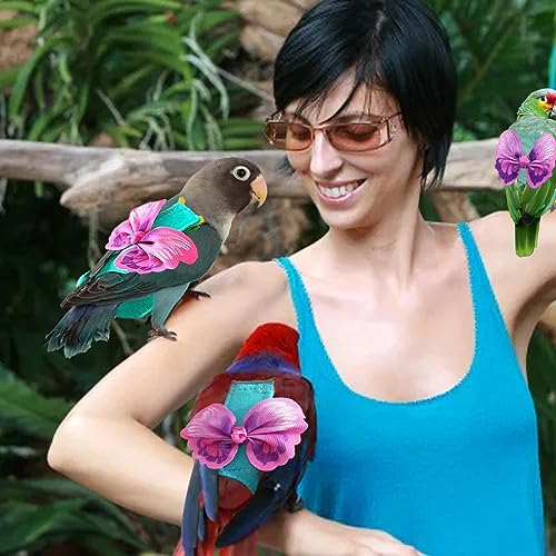 Bird Diapers Harness and Leash Parrot Diapers Parrot Flight Clothes Suit | Bird Clothes Washable Bird Nappy Recovery Diapers for Small Medium Birds Parakeets Parrot Cockatoos Cockatiel Macaws-Small - size: S