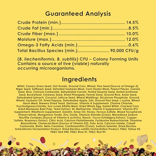 Kaytee Fiesta Parakeet Food,Nutritious and Fun Blend,Supports Skin,Feather,Digestion,Brain and Heart Health,2 pounds,(Pack of 2) - size: 2 Pound (Pack of 2)