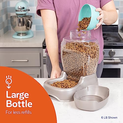 Petmate Pet Cafe Feeder Dog and Cat Feeder Pearlescent Colors 3 Sizes, Made in USA - color: Pearl Silver, size: 3 lb