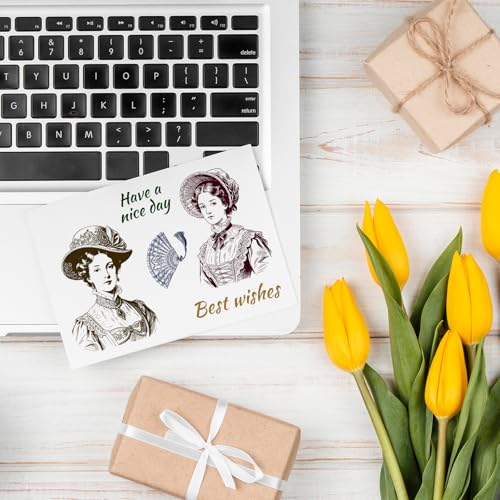 CHGCRAFT Retro European Woman Clear Stamps Victorian Lady Transparent Stamps Female Silicone Clear Stamp Seals for DIY Scrapbooking Photo Album Decoration, 4.3×6.3 inch - style: European Woman