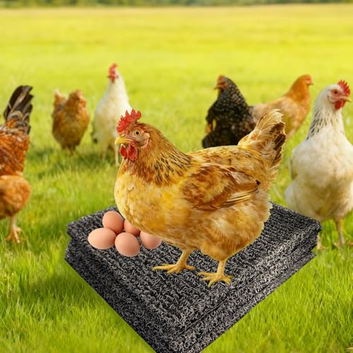 Nesting Pads for Chicken Coop, Washable Plastic Nesting Box Liners, Reusable Box Pads, Coop Accessories for Chicken Hen Box Laying Eggs, Gray,12 x 12 inch (1 Pack) - color: 1 Pack