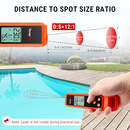 TempPro TempScan 2-in-1 Infrared Thermometer Gun with Meat Probe | Instant Read Thermometer for Grilling, Non-Contact Infrared Thermometer for Cooking Pizza Oven Griddle HVAC Pool AC Vent - style: IR Thermometer with Meat Probe