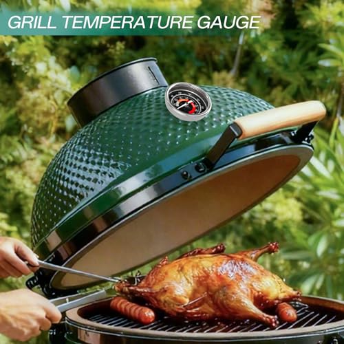 Replacement Thermometer, 150-900°F Grill Temperature Gauge, 3.3" Dial Size & Waterproof Temperature Gauge, for Big Green Egg Grills