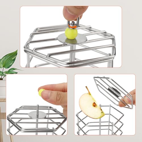 Hypeety Bird Foraging Toys Stainless Steel Foraging Basket Millet Holder for Bird Cage Unique Hanging Feeder for Macaws Cockatoos African Grey Cockatiel Conures Amazon Parrot(Feeder+Blocks) - size: Feeder+Blocks