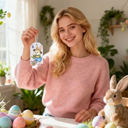 GLOBLELAND Cartoon Gardener Bunny Clear Stamps and Metal Die Cuts Spring Easter Rabbit Transparent Stamp Cute Animals Cutting Dies for Card Making Embossing Scrapbooking - style: Gardener Bunny
