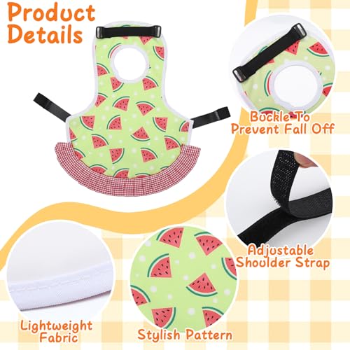 6 Pcs Chicken Saddle for Hens, Chicken Aprons Back Protector | Chickens Vest Jacket Saddles for Hens for Poultry Hen Feather Fixer Supplies (Adjustable Strap, Fruit) - style: Adjustable Velcro, Fruit Theme