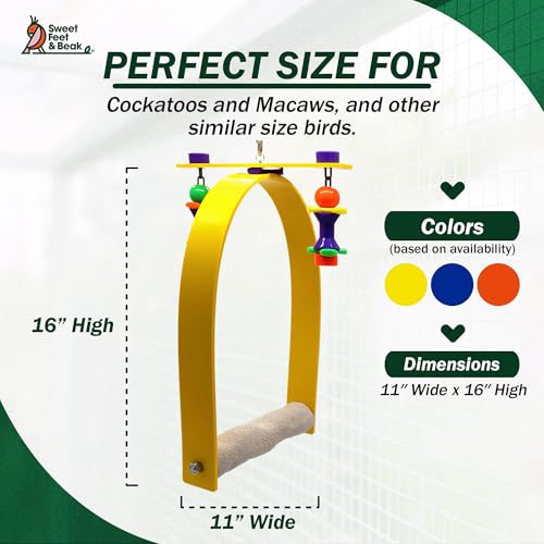 Sweet Feet and Beak Whirly Bird Swing, X-Large Indoor Pedicure Perch - size: X Large