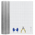 Hardware Cloth 1/2 inch 24inx50ft 21GA, Hot-dip Galvanized After Welding Chicken Wire Fencing, Poultry Farming, Garden Fence,DIY Production, Tree Protection, Groundhog-Proof, Rabbit Wire. - size: 24inx50ft