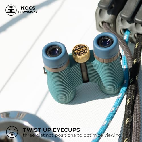 Nocs Provisions Standard Issue 10x25 Binoculars, Waterproof, Bird Watching | 10X Magnification, Bak4 Prism, Wide View Multi-Coated Lenses, Hiking & Backpacking, Adults & kids - color: Pacific Blue II, size: 10x25