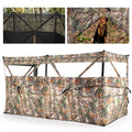 Tangkula 4-Panel Hunting Blind with Dog Door, 1-3 Person Pop-Up 3-Sided 360° See Through Ground Blind with Resilient Oxford Fabric, 4 Silent Windows, Carrying Bag for Deer & Turkey Hunting