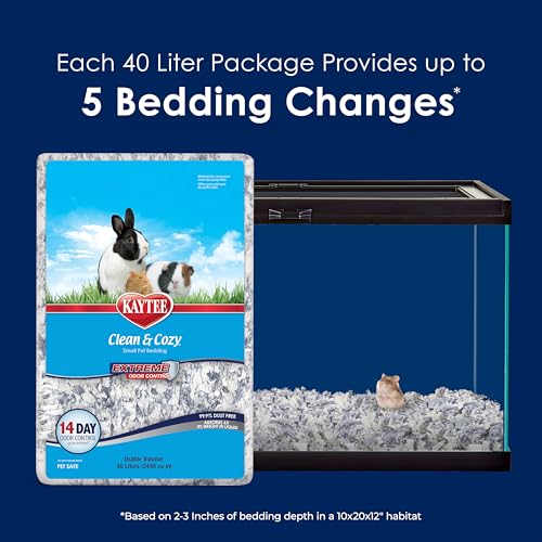 Kaytee Clean & Cozy Extreme Odor Control Bedding, Made for Small Animals, 40 Liters - size: 40 Liters