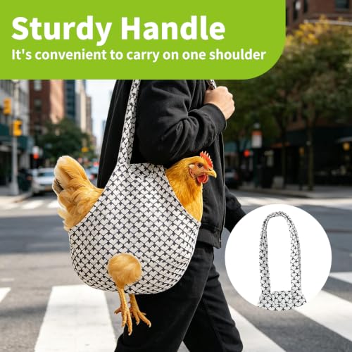 2 Pack Chicken Carrier Machine Washable Poultry Sling Bag | Gentle secure restraint for hens/roosters. Easy one-hand catch & carry. Ideal for medication, transport & daily coop care. - color: Black