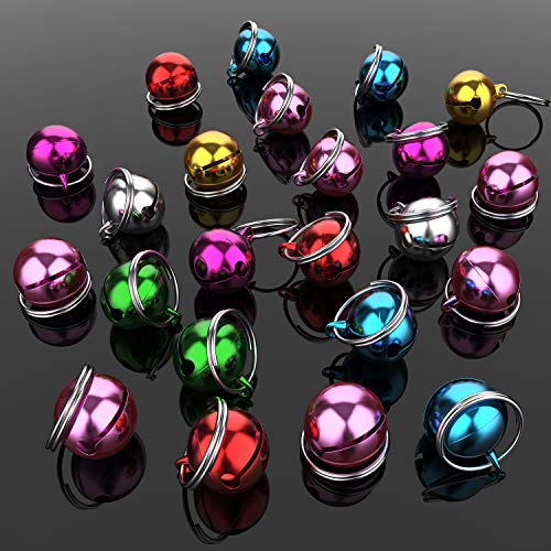 Outus 24 Sets of Cat Bells for Cat and Dog Collar Pendant Pet Bell Pet Pendant Accessories - color: Mixed Color