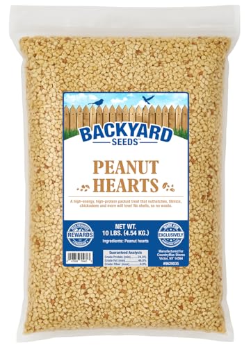 CountryMax Backyard Seeds Peanut Hearts for Wild Birds 10 Pounds - size: 10 Pound (Pack of 1), style: Peanut Hearts