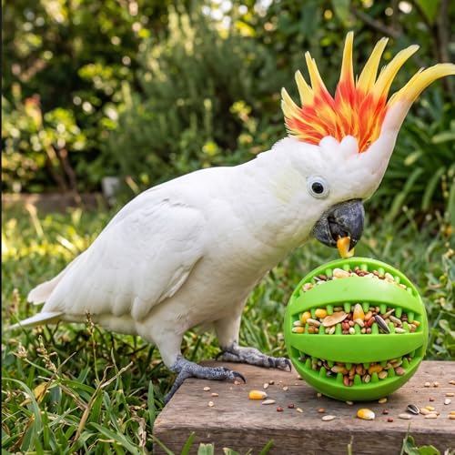 2Pcs Parrot Feeder Chew Toy Balls Interactive Bird Foraging Toys | Plastic Colorful Birds Ball, Soft Chewable Bird Chew Ball, Parakeet Parrots Hamsters, Cockatiel Lovebirds Guinea, Pigs Macaws