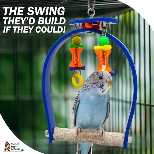 Sweet Feet and Beak Whirly Bird Swing, X-Small Indoor Pedicure Perch - size: Extra Small