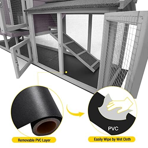 Aivituvin Rabbit Hutch Bunny Hutch Large Rabbit Cage, Indoor Bunny Cages Outdoor Rabbit House (Style2) - size: X-Large