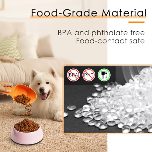 Dog Food Scoop-Melamine Pet Food Measuring Cup - 1 Cup 1/2 Cup 1/4 Cup Dog Cat Bird and Rabbit Food Feeding Scoop Dishwasher Safe - Orange - color: Orange