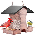 HouseSapp Bird Feeders for Outdoors Hanging - 2.4 LBs Metal Bird Feeder, House Shape Birdfeeders Attracting Wild Birds for Outside, Yard, Garden Decoration, Heavy Duty Platform