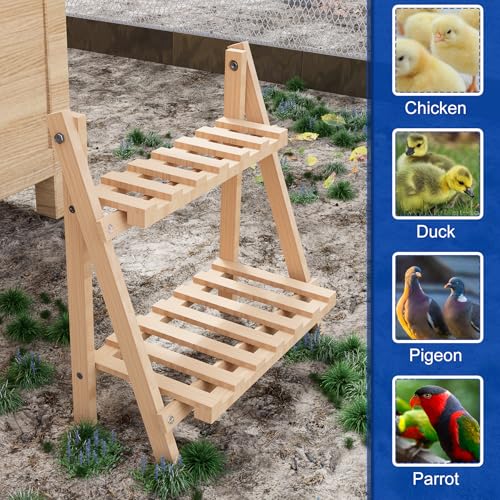 Chicken Perch, Strong Wood Chick Jungle Gym, Chickens Roosting Bar, Chicks Toys for Coop and Brooder, Chickens Coop Accessories for Chicken, Baby Chicks, Hens, Rooster, Birds