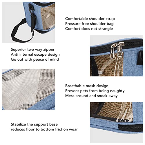 Bird Carrier Bag Bird Travel Cage Bird Carrier Bag Transparent Portable Lightweight Breathable Travel Cage for Cockatiels Parakeets Small Bird Blue (Blue) - color: Blue