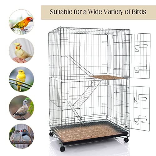 Fabbay 100 Pcs Gravel Paper for Bird Cage Gravel Liner Paper Pet Sandpaper Special for Bird Cage in Sea Sand, Easy Clean Pet Sandpaper Calcium Paper for Birdcage Parrots Cockatiels(11 x 17 Inch)