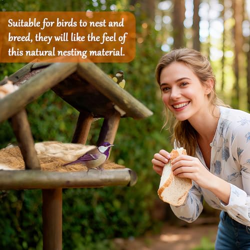 Sukh Bird Nesting Material - Bird Nest Bedding for Hummingbird Finch | Natural Nest Building Material for Parakeet Cage, Garden, Tree Trunks, DIY Bird Nests, Small Birds Supplies (3)