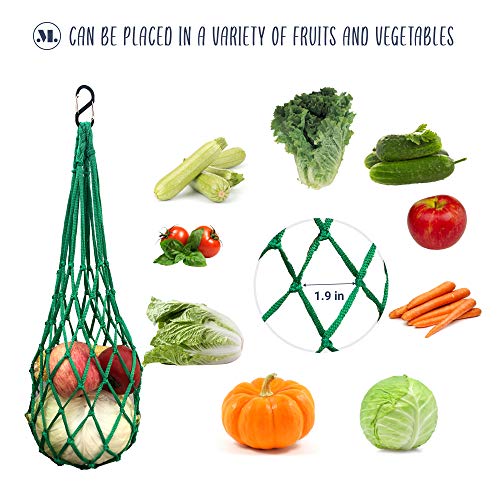 4PCS Chicken Vegetable String Bag, Poultry Fruit Holder Chicken Cabbage Feeder Treat Feeding Tool with Hook for Hens Coop Toy for Hen Goose Duck Large Birds (Red+Yellow+Green+Blue) - color: Red+Yellow+Green+Blue