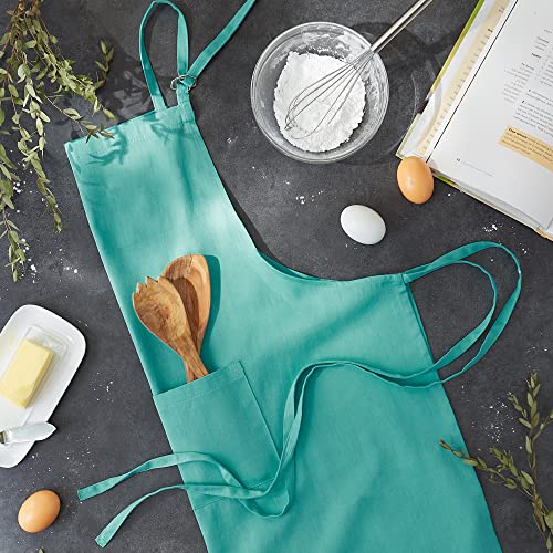 DII Everyday Basic Kitchen Collection - color: Aqua, size: Regular Size Chef Apron