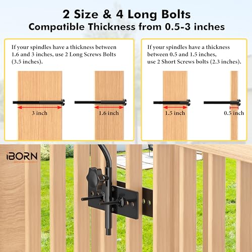 iBorn Fence Deck Hook Rail Heavy Duty Hummingbird Feeder Hanger 28 Inch Railing Hanging Hook for Bird Feeder, Suet Baskets, Planters, Wind Chimes, Solid Wire, 180 Degree Rotary, Pack of 2 - style: 28" Fence Railings Hook,2 Pack