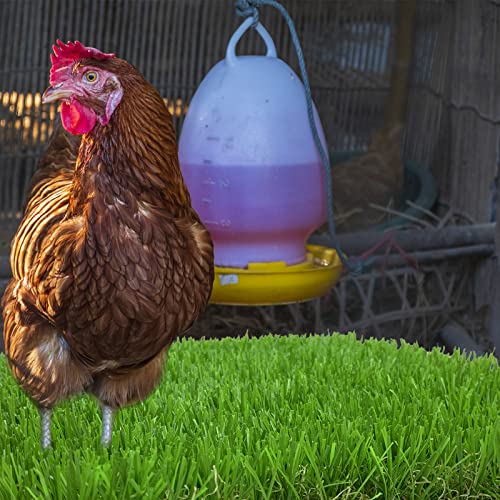 Irieiply 8 Pack 12"x12"x1.2" Chicken Nesting Pads for Laying Eggs, Washable Artificial Grass Carpet Synthetic Turf Mat Nest Box Bedding for Chicken Coop