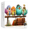 PICKFORU Funny Bird Puzzles for Adults 1000 Pieces, Nature Cute Animal Colorful Wildflower Puzzle, Impossible Hard Challenge Jigsaw Puzzle - style: Funny Bird Puzzles