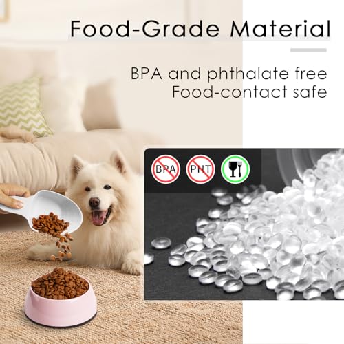 Dog Food Scoop-Melamine Pet Food Measuring Cup - 1 Cup 1/2 Cup 1/4 Cup Dog Cat Bird and Rabbit Food Feeding Scoop Dishwasher Safe - White - color: White