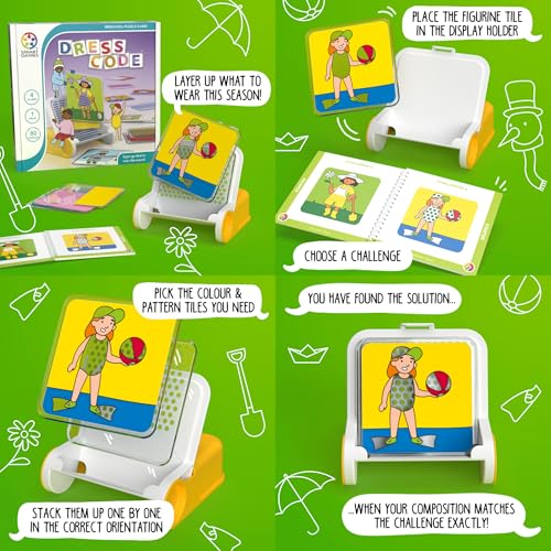 SmartGames 5 Little Birds Wooden Logic Puzzle Game with 60 Challenges – Deduction Game for Ages 5+