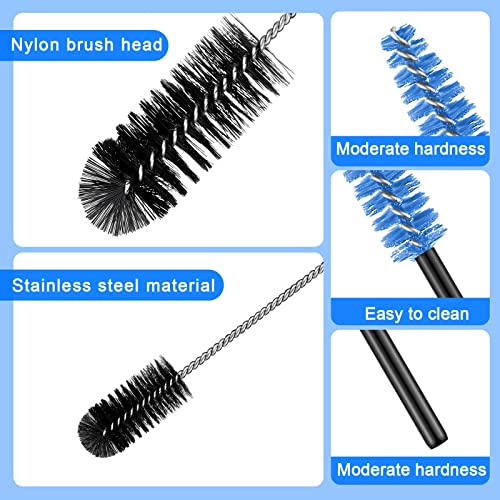 37 Pieces Hummingbird Feeder Cleaning Brush 3 Size Mini Nylon Tube Brushes Set 2 in 1 Double Headed Hummingbird Brush Cleaner for Bottles Tubes Jars Bird Feeder(Black) - color: Black