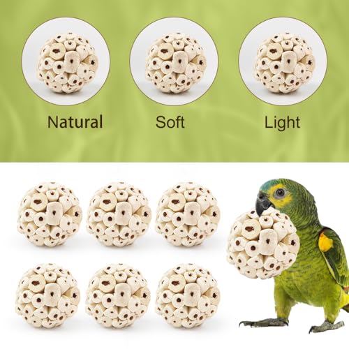7Pcs Bird Toys for Parrots - Natural Soft Chew Shredding & Foraging Toy for Cockatiel Conure Quaker Parrot Budgie Parakeet Rabbit Bunny Guinea Pig Chinchilla - color: Model 2