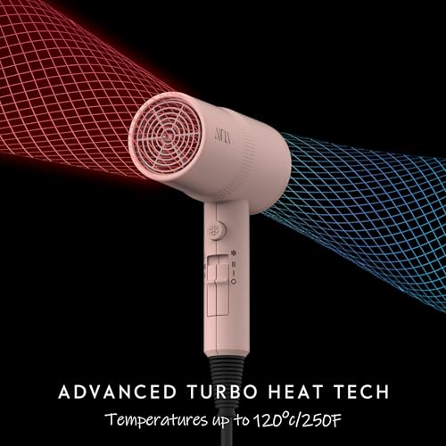 AINA Diffuser Hair Dryer Full-Featured Blow Dryer 110V/1600W(Babe Pink) | 3 Heat/2 Speed;Cold shut button;Lightweight;Compact Size;High Temp;Low Airflow;Same Results;Less Expense - color: Babe Pink, size: 3 Piece