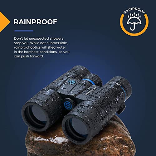 TSO Turbine HD 10x42 Roof Prism Binoculars for Adults, HD Glass with Multi-Coated Optics, 15.5mm Long Eye Relief, Rainproof Binoculars for Bird Watching, Hunting, Hiking, Travel & Wildlife Viewing